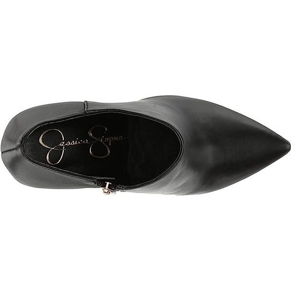 Jessica Simpson Womens Luela Pointed Toe Black Ankle Boots - Picture 4 of 5